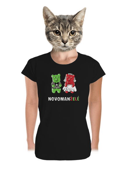 Novomanželé z želé dámské tričko premium Black