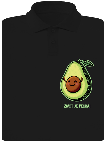 Život je pecka pánská polokošile Black