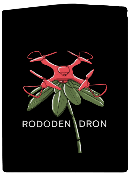 Rododendron dámská mikina na zip Black