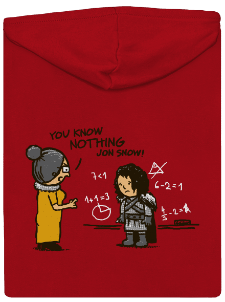 You Know Nothing pánská mikina na zip Red