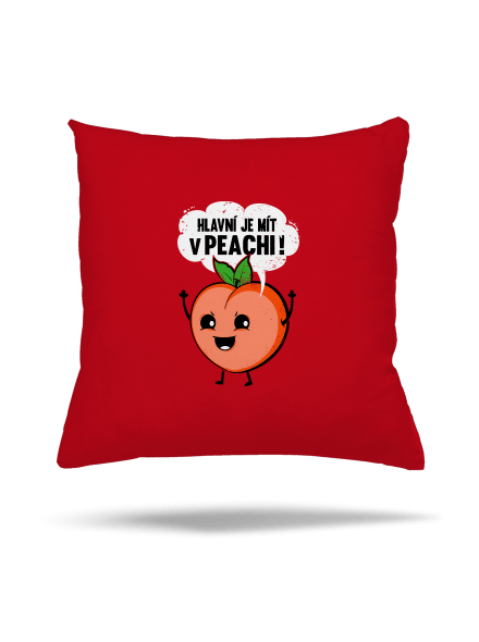 V peachi polštář Red