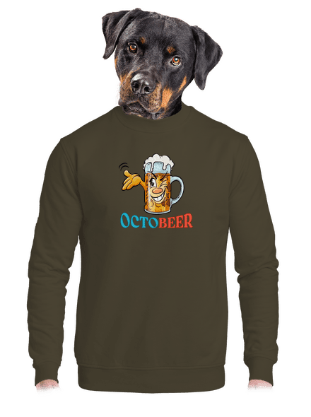 Octobeer unisex mikina bez kapuce Urban Khaki