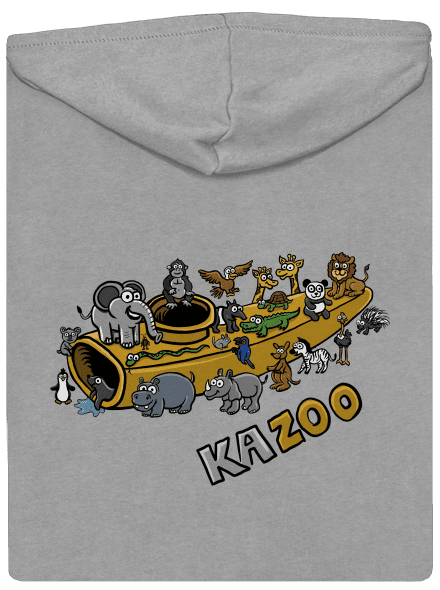 KaZoo pánská mikina na zip Light Melange