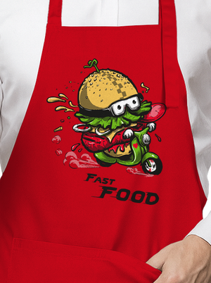 Fast Food zástěra Red