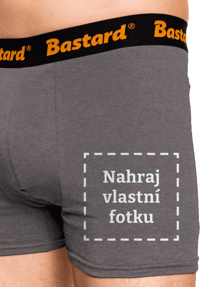 Vlastní potisk boxerky Gray Melange