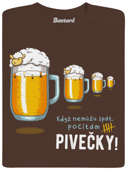 Pivečka pánské tričko Brown