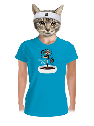 Káva provází dámské sportovní tričko Blue Atol