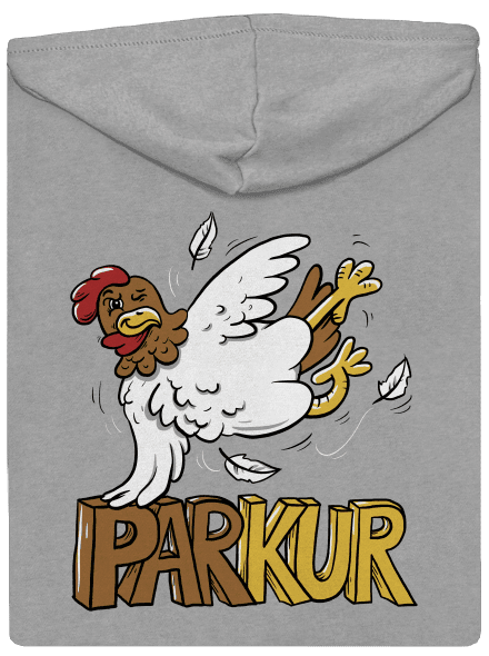 Parkur pánská mikina na zip Light Melange