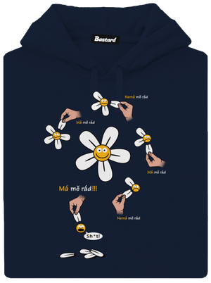 Má mě rád pánská mikina klokanka Navy