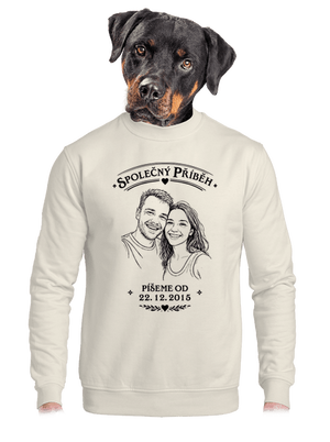 unisex mikina bez kapuce