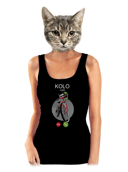 Kolo volá dámské tílko klasické Black