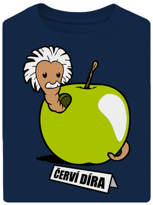 Červí díra unisex tričko oversized Midnight Blue