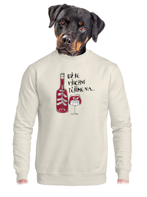 unisex mikina bez kapuce