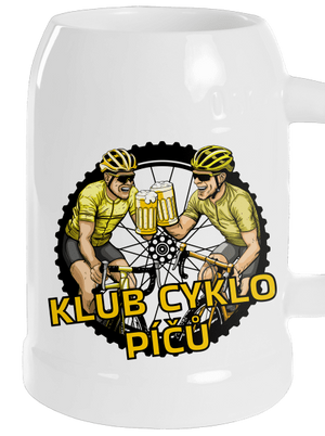 Klub cyklo píčů půllitr White