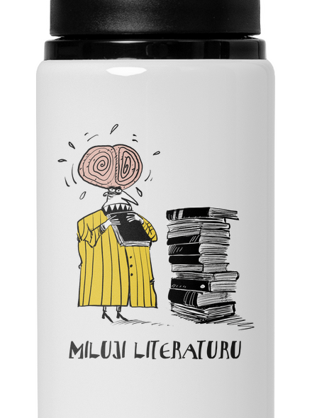 Miluji literaturu lahev na vodu White
