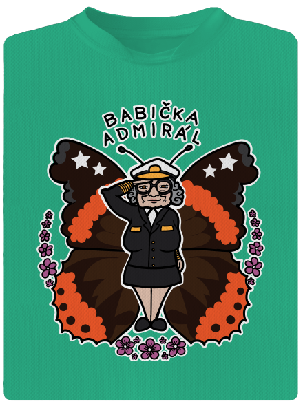 Babička admirál pánské sportovní tričko Mint Mal