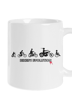 Bikers evolution klasický hrnek White