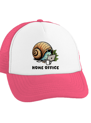 Šnekův home office kšiltovka truckerka Fluorescent Pink cap