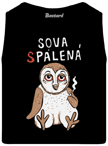 Sova Pálená pánské tílko Black