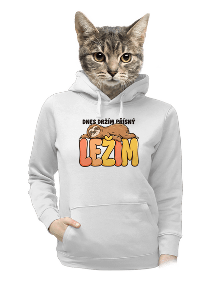 Přísný ležim dámská mikina klokanka White
