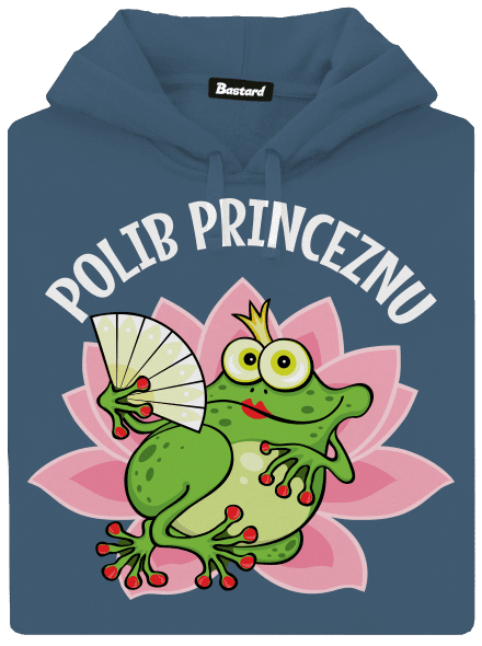 Polib princeznu a prince dámská mikina klokanka Denim