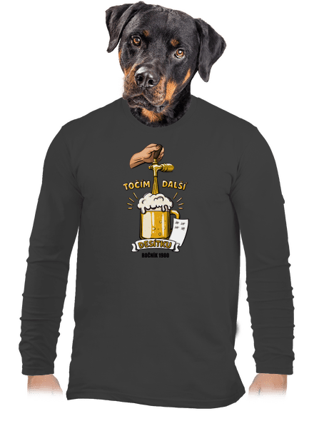 Točím další desítku pánské dlouhý rukáv Dark Grey