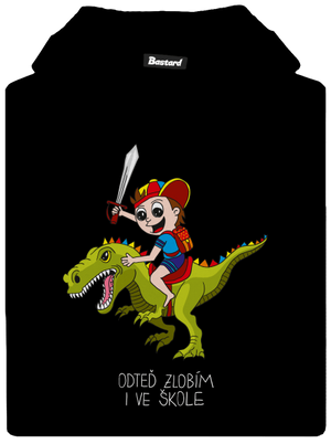 Kluk ve škole dětská mikina klokanka Black