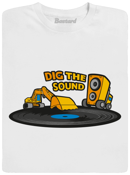 Dig the sound pánské dlouhý rukáv White
