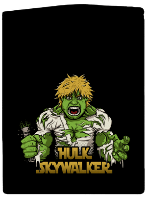 Hulk Skywalker pánská mikina na zip Black