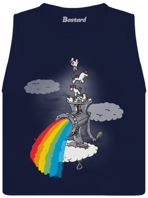 Jak vzniká duha dámské tílko volné Navy