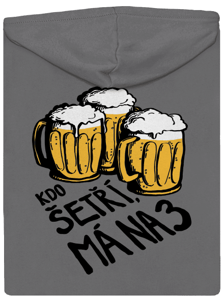 Kdo šetří, má na tři dámská mikina na zip Steel Gray