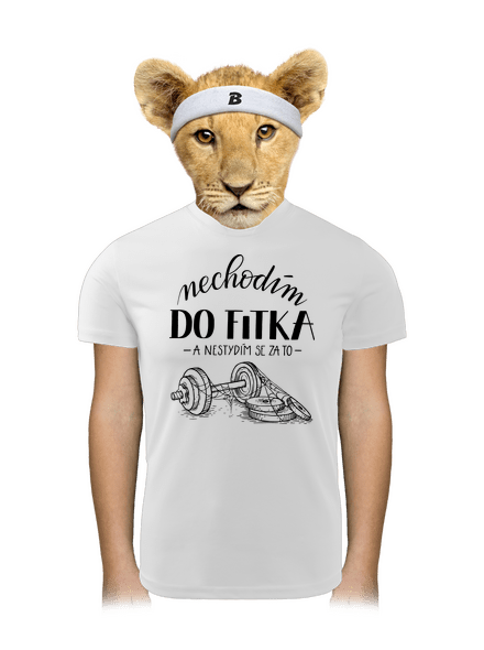 B12: Nechodim do fitka dětské sportovní tričko White