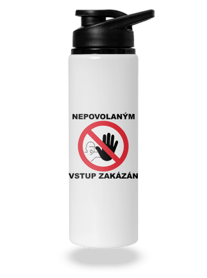 Nepovolaným vstup zakázán lahev na vodu White