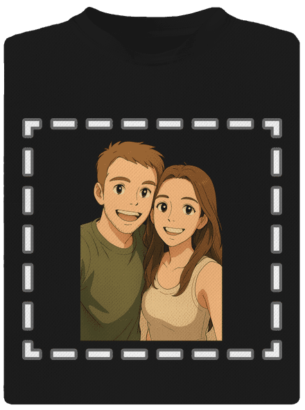 Ghibli efekt z vlastní fotky dětské sportovní tričko Black