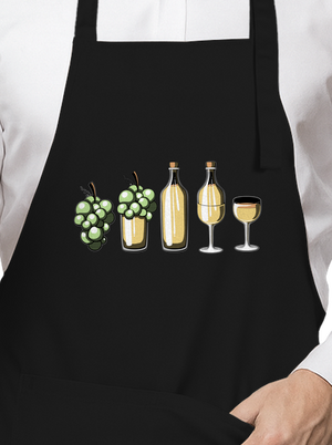 Evoluce bílého vína zástěra Black
