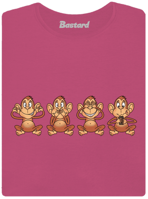 Opička s mobilem dámské tričko premium Magenta