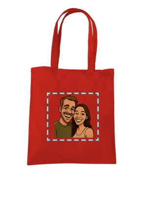 Karikatura z vlastní fotky taška Bright Red