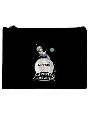 Introvert na dovolené taštička Black