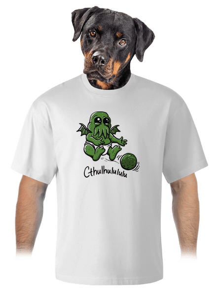 Cthulhululu unisex tričko oversized White