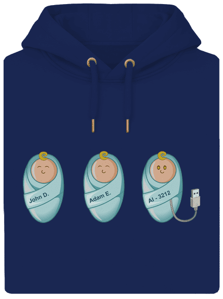 AI baby unisex mikina premium Navy