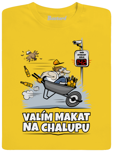 Valím na chalupu pánské tričko Gold