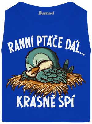 Ranní ptáče spí pánské tílko Royal Blue