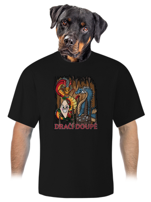 Dračák unisex tričko oversized Black