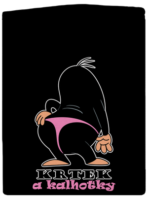 Krtek a kalhotky pánská mikina na zip Black