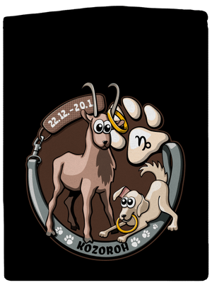 Psí horoskop: Kozoroh dámská mikina na zip Black