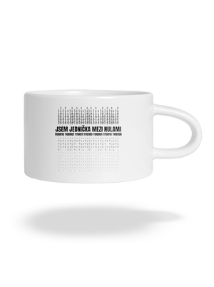 Jednička mezi nulami hrnek makronka White