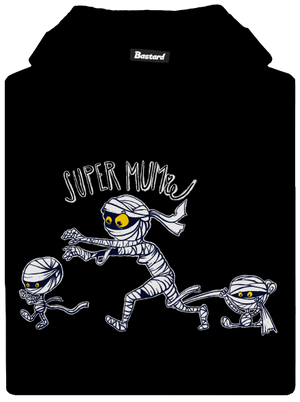 Super mumie dětská mikina klokanka Black