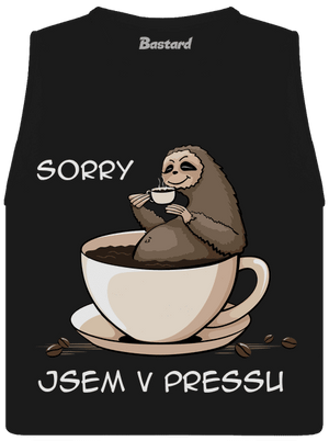 V pressu dámské tílko volné Black