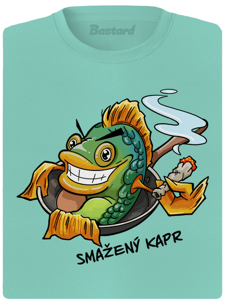 Smažený kapr dámské sportovní tričko Mint Mal