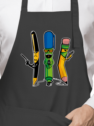 Psací gang zástěra Dark Grey